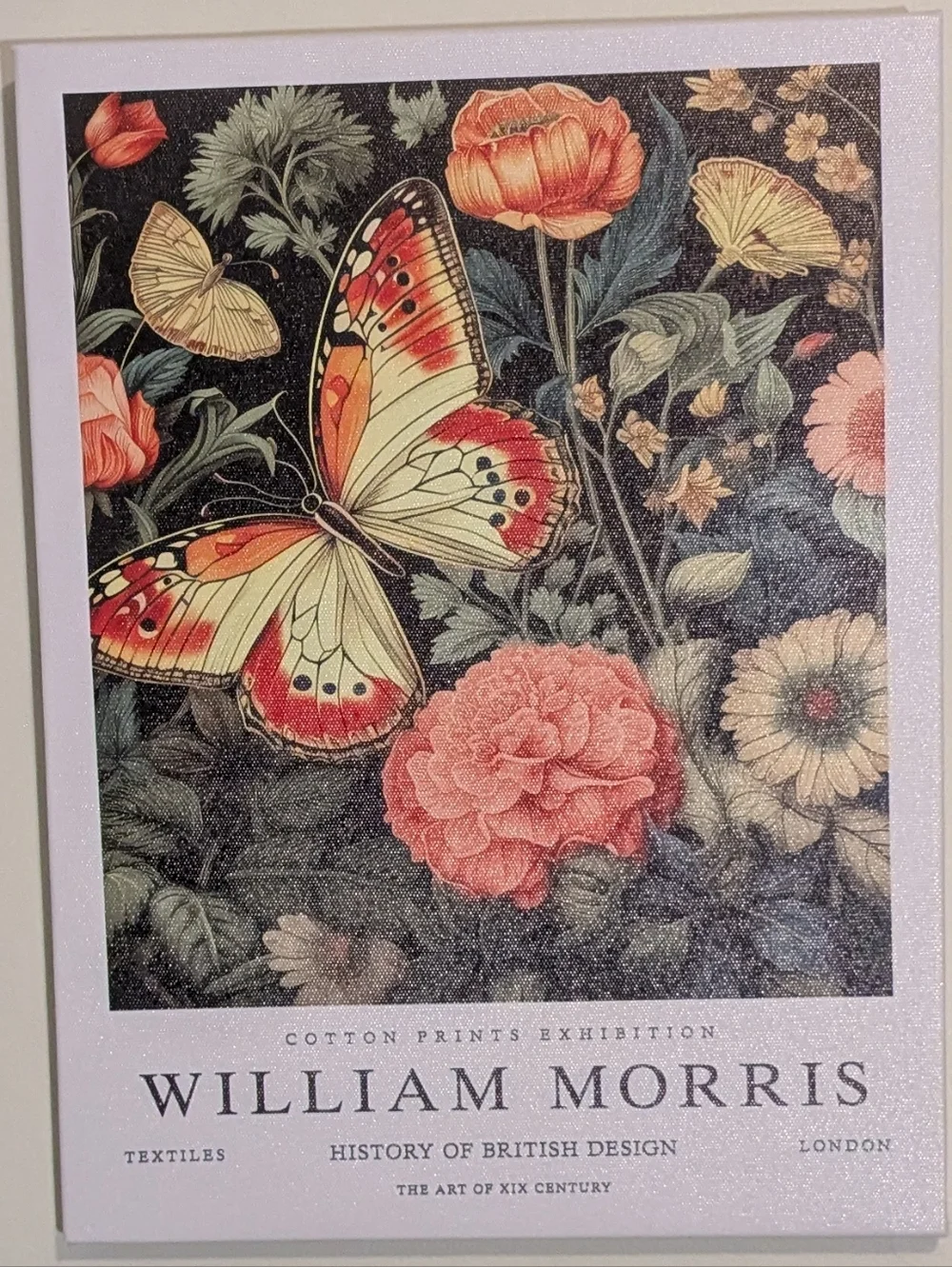 William Morris Floral Art Print Stretched Canvas 12x16 - Picture 2 of 4